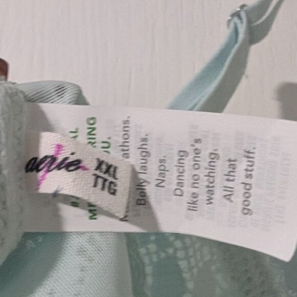 NEW Aerie | Anytime Lace Strappy Bralette In Light Turquoise - Picture 7 of 8